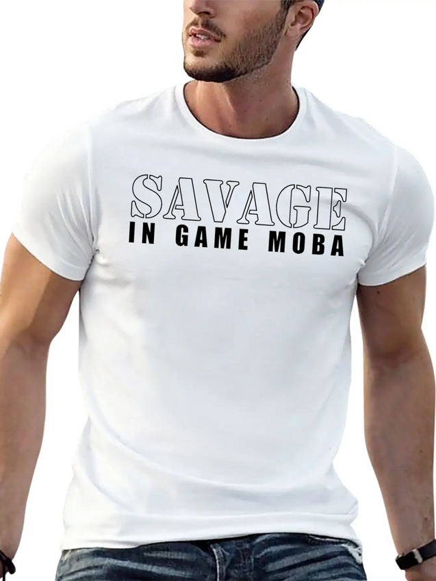 Savage In Game Moba Lightweight Cotton T-Shirt – Daily Comfort Graphic Shirt