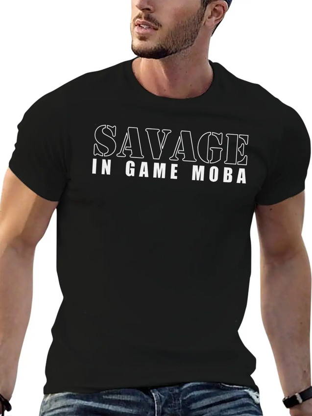 Savage In Game Moba Lightweight Cotton T-Shirt – Daily Comfort Graphic Shirt