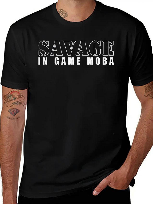 Savage In Game Moba Lightweight Cotton T-Shirt – Daily Comfort Graphic Shirt
