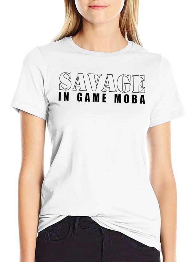 Savage In Game Moba Lightweight Cotton T-Shirt – Daily Comfort Graphic Shirt
